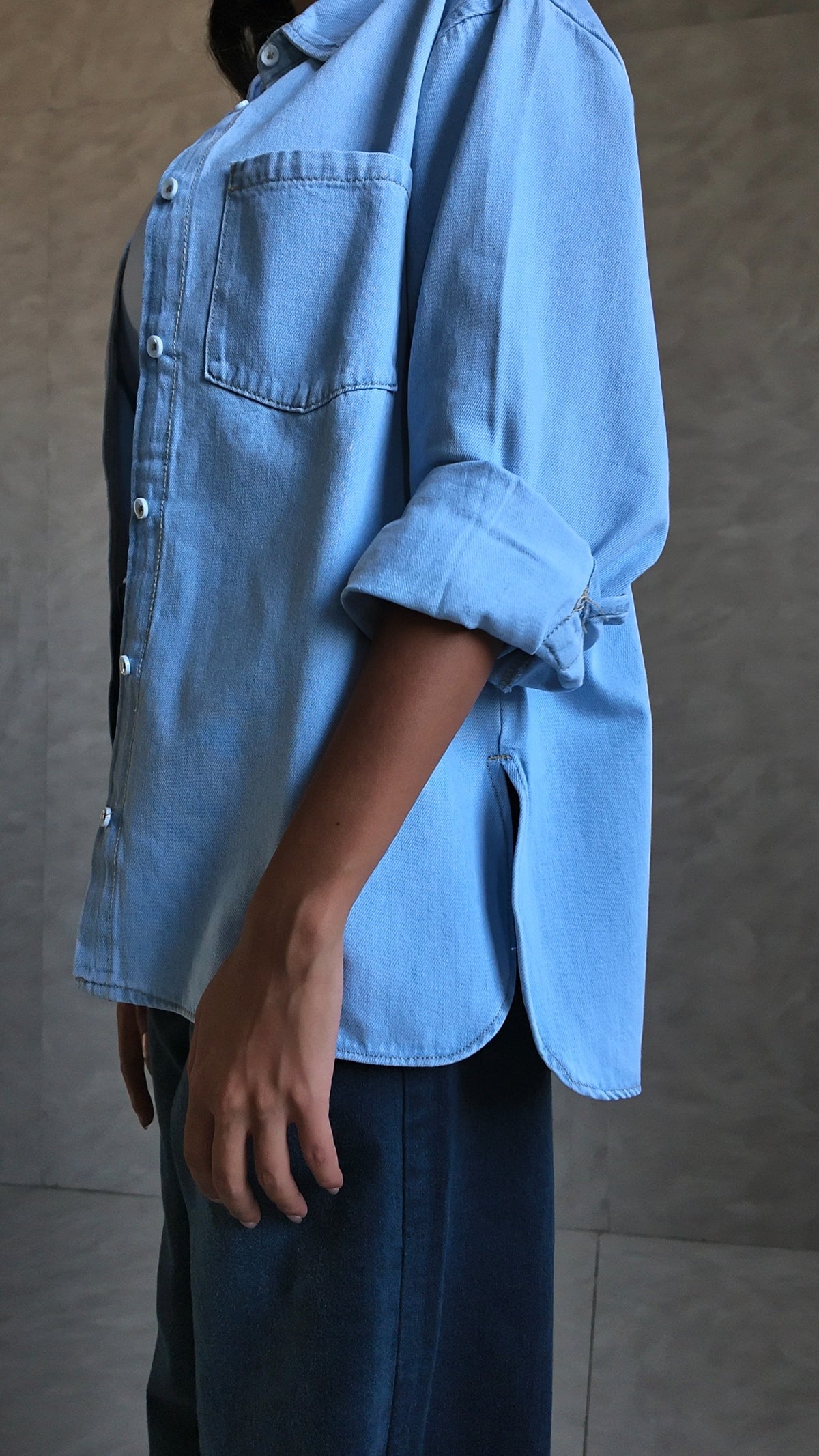 Denim Shirt Light blue jeans Shirt CIZARO - Cizaro Jeans