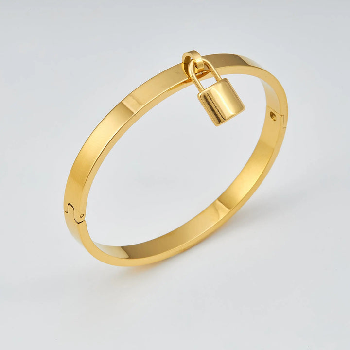 Lock Gold Bracelet - bracelte - Gold