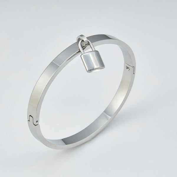 Lock Silver Bracelet - bracelte - Silver