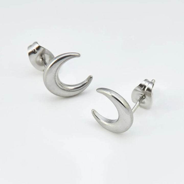 Silver Moon Earrings - Earrings - Silver